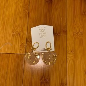 gold and resin earrings